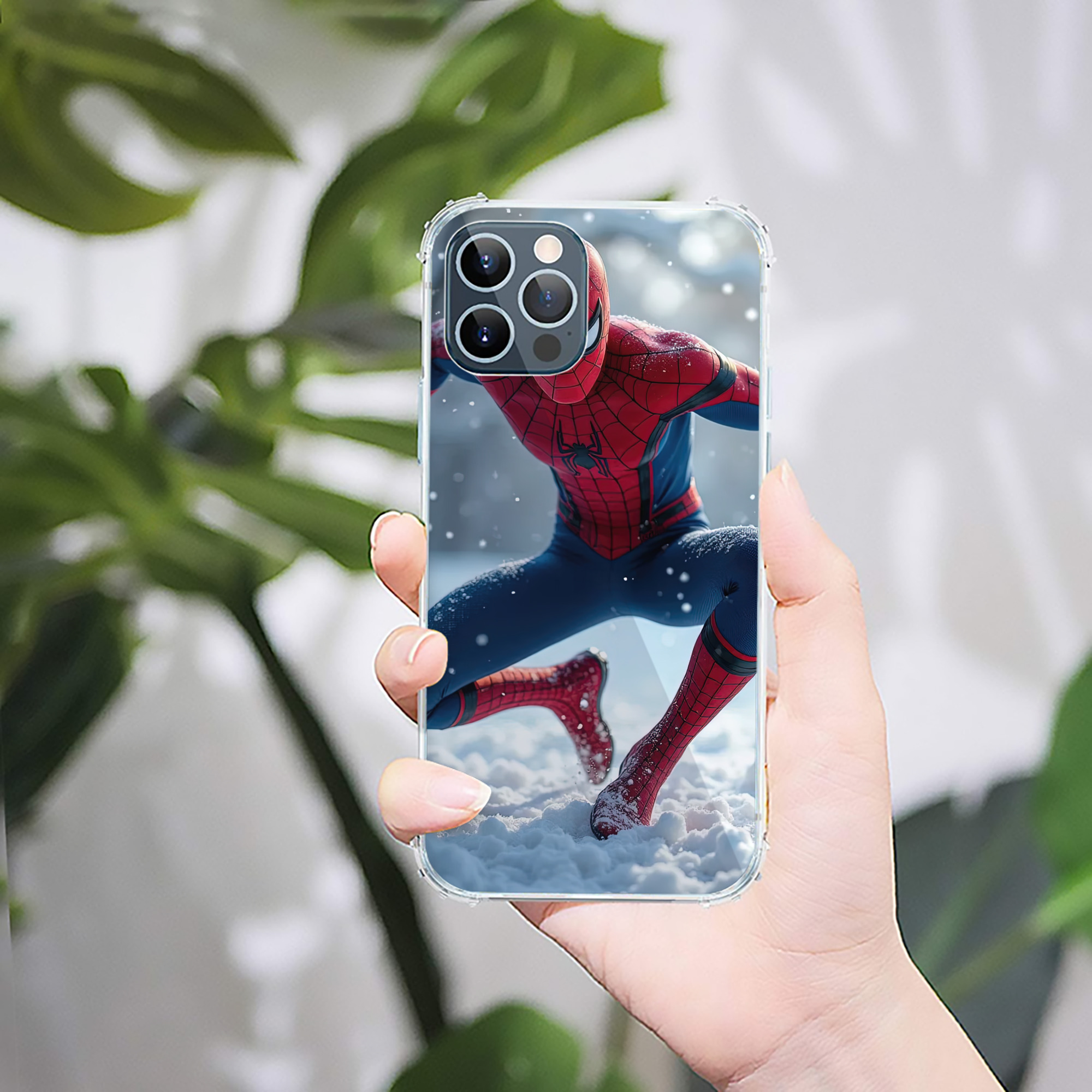 （画像用） Spider Man スパイダーマン 【iPhone 12シリーズ対応】透明スマホケース（クリアソフトケース）